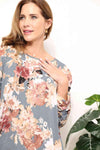 Sew In Love Full Size Flower Print Long Sleeve Top Blouses - Tophatter Daily Deals