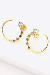 18K Gold-Plated 925 Sterling Silver C-Hoop Earrings Earrings - Tophatter Daily Deals
