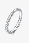 Moissanite Platinum-Plated Half-Eternity Ring Moissanite - Tophatter Daily Deals