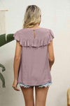 Spliced Lace Ruffled Blouse Blouses - Tophatter Daily Deals