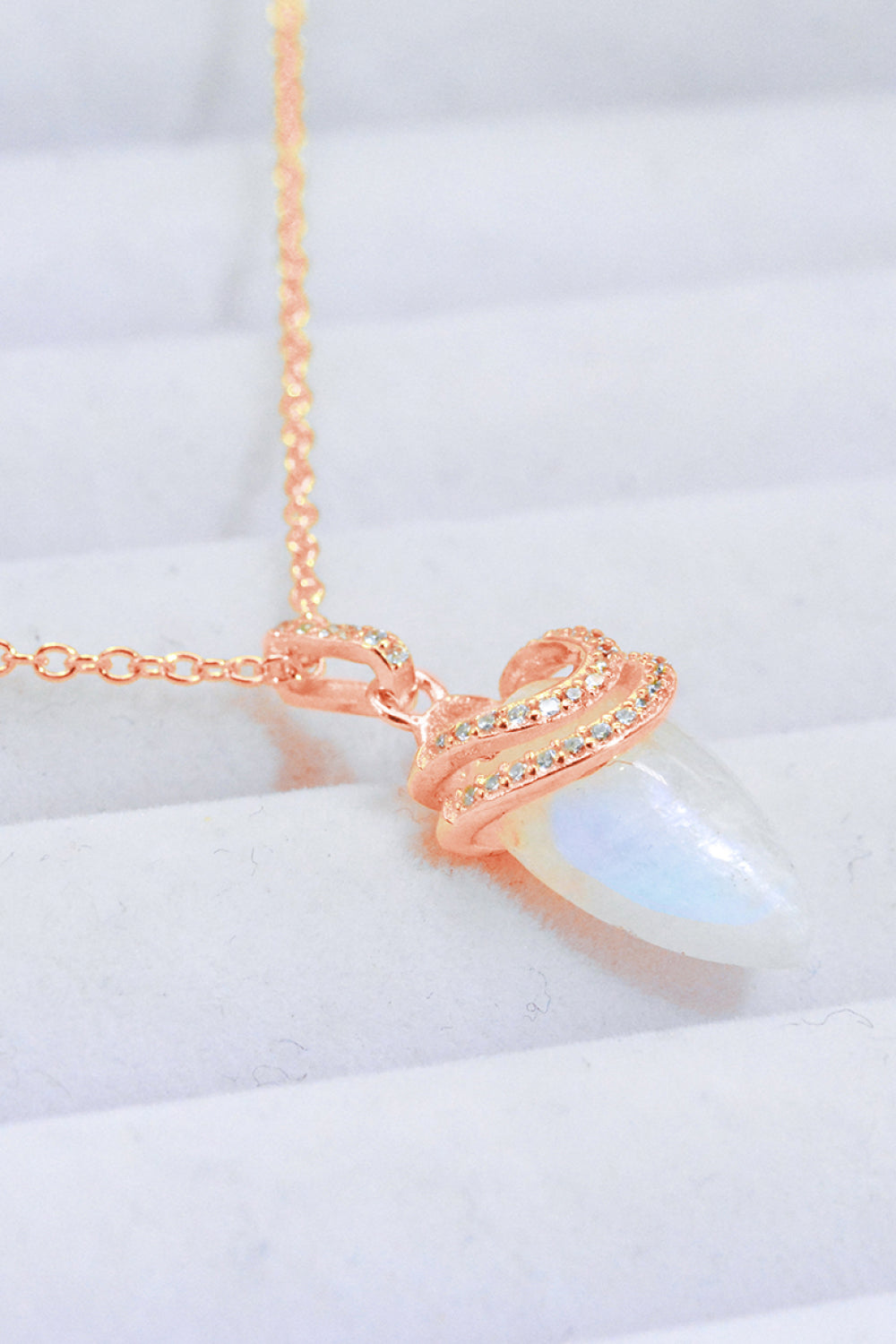 18K Gold-Plated Moonstone Pendant Necklace Moonstone - Tophatter Daily Deals