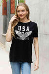 Simply Love Simply Love USA Eagle Graphic Cotton Tee Women's T-Shirts - Tophatter Daily Deals