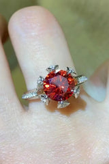 2 Carat Moissanite 6-Prong Ring in Phoenix Fire Moissanite - Tophatter Daily Deals