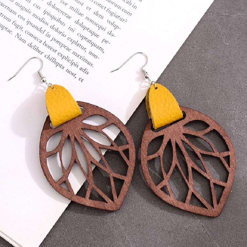 Leaf Drop Earrings Earrings - Tophatter Daily Deals