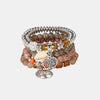 Silver-Plated Beaded Charm Bracelet Style G One Size Bracelets - Tophatter Daily Deals