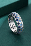 925 Sterling Silver Triple Row Zircon Ring Rings - Tophatter Daily Deals