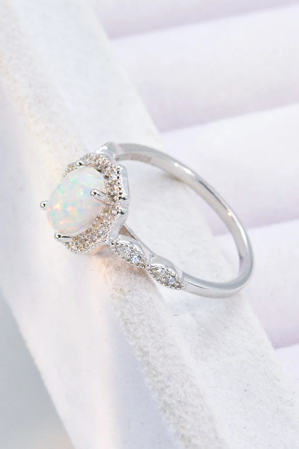 Just For You 925 Sterling Silver Opal Ring Opal - Tophatter Daily Deals