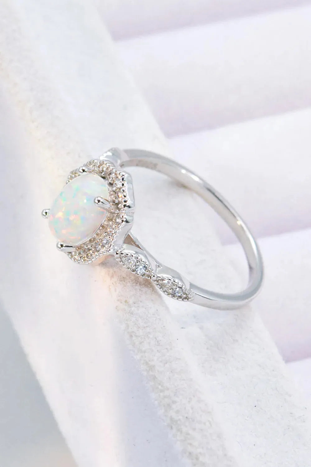 Just For You 925 Sterling Silver Opal Ring Opal - Tophatter Daily Deals