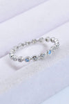 925 Sterling Silver Zircon and Natural Moonstone Ring Moonstone Moonstone - Tophatter Daily Deals