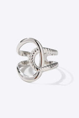 Modern Copper Open Ring Silver One Size Rings - Tophatter Daily Deals