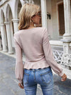 Sweetheart Neck Long Sleeve Blouse Blouses - Tophatter Daily Deals