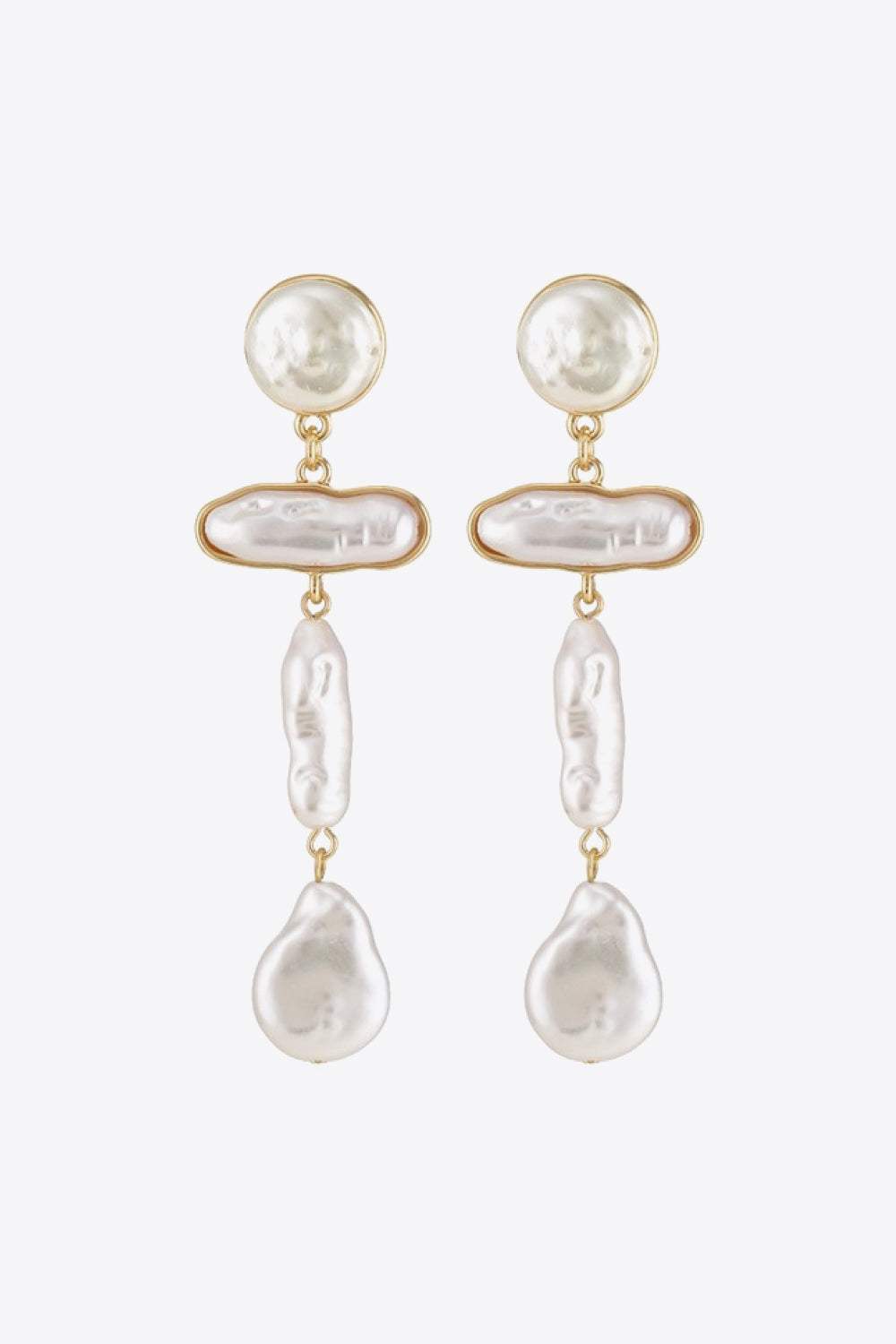 Pearl Zinc Alloy Dangle Earrings Earrings - Tophatter Daily Deals