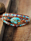 Triple-Layer Natural Stone Bracelet Aqua One Size Bracelets - Tophatter Daily Deals