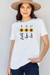 Simply Love Full Size Sunflower Graphic T-Shirt Bleach Women's T-Shirts - Tophatter Daily Deals