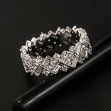 Inlaid Zircon 925 Sterling Silver Ring Silver Rings - Tophatter Daily Deals