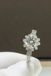 1 Carat Moissanite 925 Sterling Silver Ring Moissanite - Tophatter Daily Deals