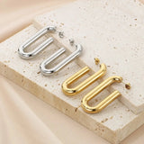 Stainless Steel Hinged Hoop Earrings Earrings - Tophatter Daily Deals