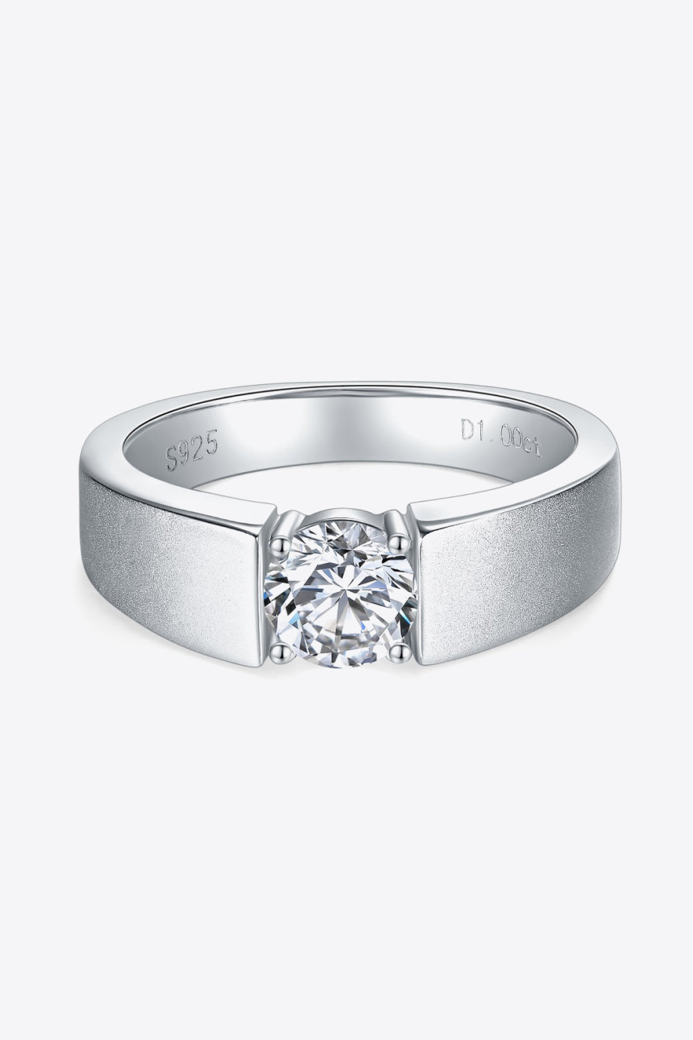 925 Sterling Silver I Carat Moissanite Ring Moissanite - Tophatter Daily Deals