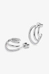 Moissanite 925 Sterling Silver Earrings Silver One Size Moissanite - Tophatter Daily Deals