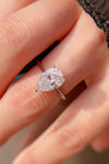 Classic Teardrop 2 Carat Moissanite Ring Silver Moissanite - Tophatter Daily Deals