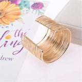 Alloy Layered Cuff Bracelet Bracelets - Tophatter Daily Deals