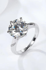 5 Carat Moissanite Solitaire Ring Moissanite - Tophatter Daily Deals
