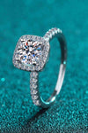 2 Carat Moissanite Square Halo Ring Moissanite - Tophatter Daily Deals