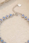 925 Sterling Silver Opal Heart Bracelet Opal - Tophatter Daily Deals