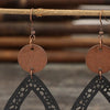 Hollowed Wooden Teardrop Earrings Earrings - Tophatter Daily Deals