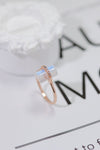 Natural Moonstone Platinum-Plated Ring - Tophatter Deals