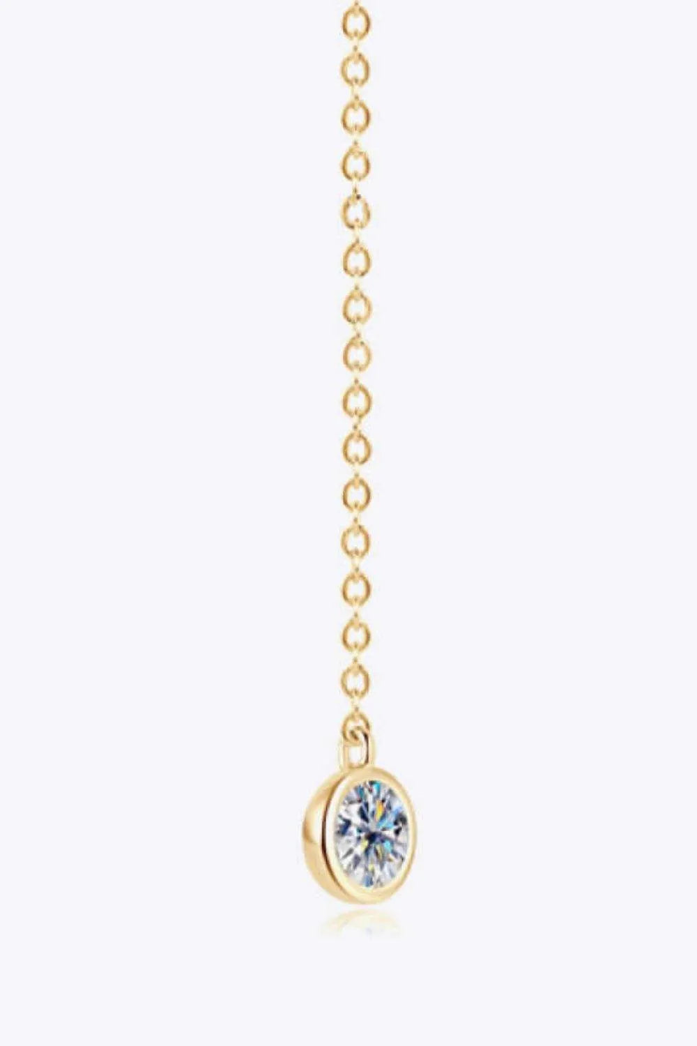 Adored Moissanite Chain Earrings Moissanite - Tophatter Daily Deals