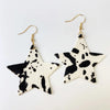 Genuine Cowhide Leather Dangle Earrings Style F One Size Earrings - Tophatter Daily Deals