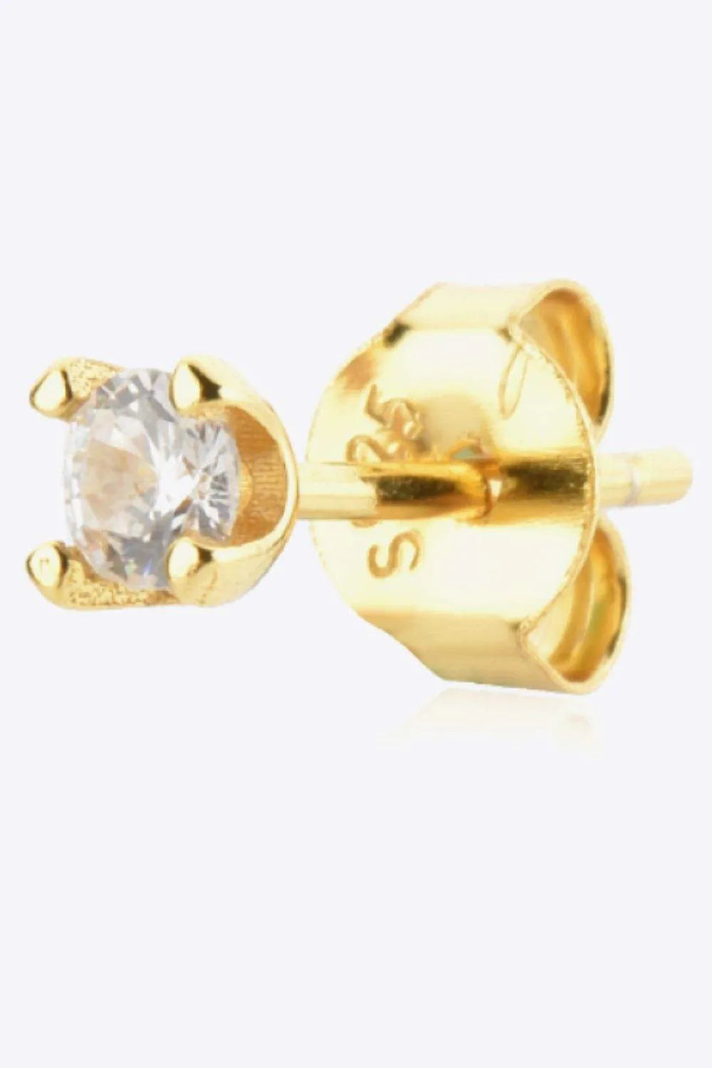 Zircon 925 Sterling Silver Stud Earrings Earrings - Tophatter Daily Deals