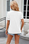 Round Neck Flounce Sleeve T-Shirt Women's T-Shirts - Tophatter Daily Deals