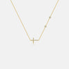 Zircon 925 Sterling Silver Cross Necklace Gold One Size Necklaces - Tophatter Daily Deals