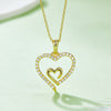 Moissanite 925 Sterling Silver Heart Pendant Necklace Gold One Size Moissanite - Tophatter Daily Deals