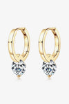 2 Carat Moissanite 925 Sterling Silver Drop Earrings Gold One Size Moissanite - Tophatter Daily Deals