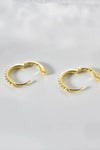 Inlaid Zircon 925 Sterling Silver Huggie Earrings Earrings - Tophatter Daily Deals