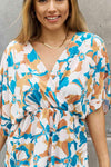 BOMBOM Floral Print Wrap Tunic Top Blouses - Tophatter Daily Deals