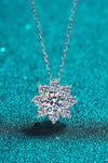 1 Carat Moissanite Floral-Shaped Pendant Necklace Moissanite - Tophatter Daily Deals