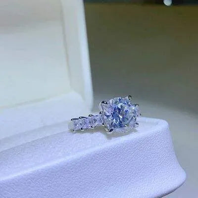 3 Carat Moissanite 925 Sterling Silver Ring Moissanite - Tophatter Daily Deals