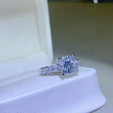 3 Carat Moissanite 925 Sterling Silver Ring Moissanite - Tophatter Daily Deals