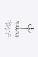 All You Need Moissanite Platinum-Plated Earrings Moissanite - Tophatter Daily Deals