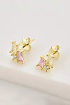 Zircon 925 Sterling Silver Stud Earrings Earrings - Tophatter Daily Deals