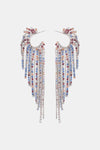 Fringed Rhinestone Zinc Alloy Dangle Earrings Multicolor One Size Earrings - Tophatter Daily Deals