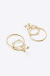 18K Gold-Plated Double Hoop Drop Earrings Earrings - Tophatter Daily Deals