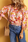 Printed Off Shoulder Blouse Blouses - Tophatter Daily Deals