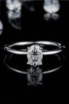 1 Carat Moissanite 925 Sterling Silver Solitaire Ring Rings - Tophatter Daily Deals