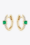 Lab-Grown Emerald Earrings Gold One Size Earrings - Tophatter Daily Deals