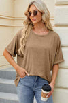 Round Neck Half Sleeve T-Shirt Women's T-Shirts - Tophatter Daily Deals